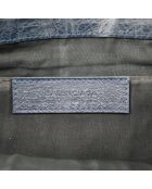 Pochette en cuir City bleu marine - 38 x 25 x 2 cm