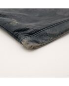 Pochette en cuir City bleu marine - 38 x 25 x 2 cm