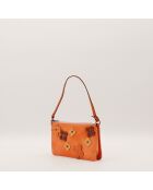 Pochette Lexington Flower marron - 20.5 x 11.5 x 3.5 cm