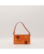 Pochette Lexington Flower marron - 20.5 x 11.5 x 3.5 cm