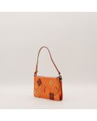 Pochette Lexington Flower marron - 20.5 x 11.5 x 3.5 cm