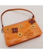 Pochette Lexington Flower marron - 20.5 x 11.5 x 3.5 cm