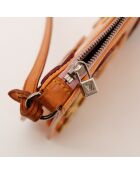 Pochette Lexington Flower marron - 20.5 x 11.5 x 3.5 cm