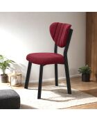 Sedia Elma bordeaux - l.47 cm x H. 85 cm x P. 45 cm