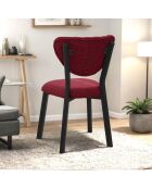Sedia Elma bordeaux - l.47 cm x H. 85 cm x P. 45 cm