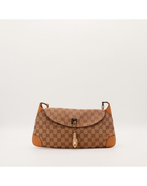 Pochette Jackie marron - 28 x 17 x 7 cm