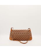 Pochette Jackie marron - 28 x 17 x 7 cm