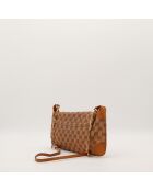 Pochette Jackie marron - 28 x 17 x 7 cm