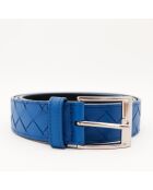 Ceinture en cuir bleu - 111 x 3.5 cm