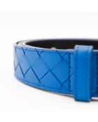 Ceinture en cuir bleu - 111 x 3.5 cm