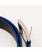Ceinture en cuir bleu - 111 x 3.5 cm