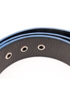 Ceinture en cuir bleu - 111 x 3.5 cm