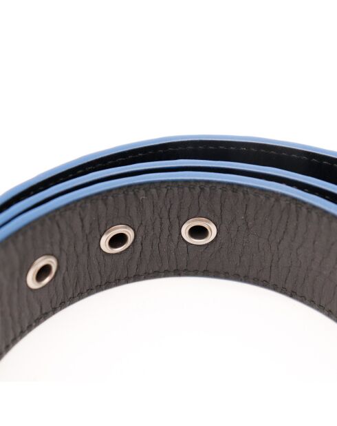 Ceinture en cuir bleu - 111 x 3.5 cm