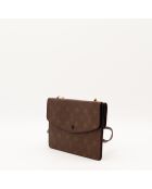 Pochette marron - 24 x 15.5 cm