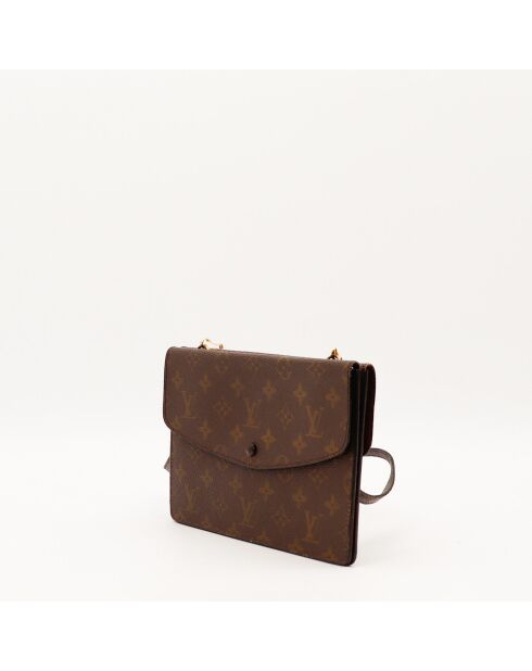 Pochette marron - 24 x 15.5 cm