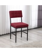 Sedia Dubai bordeaux - l. 40 cm x H. 40 cm x H. 82 cm x P. 40 cm