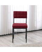 Sedia Dubai bordeaux - l. 40 cm x H. 40 cm x H. 82 cm x P. 40 cm
