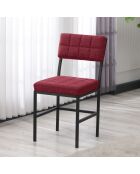 Sedia Dubai bordeaux - l. 40 cm x H. 40 cm x H. 82 cm x P. 40 cm