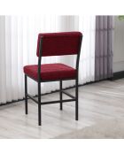 Sedia Dubai bordeaux - l. 40 cm x H. 40 cm x H. 82 cm x P. 40 cm