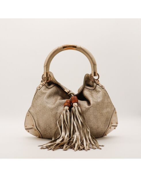 Sac en cuir Hobo Indy argenté argenté - 39 x 33 x 3 cm