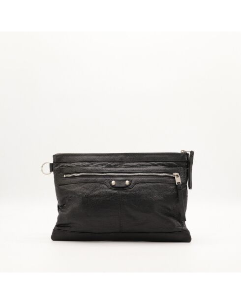 Pochette en cuir City noir - 38 x 25 x 2 cm