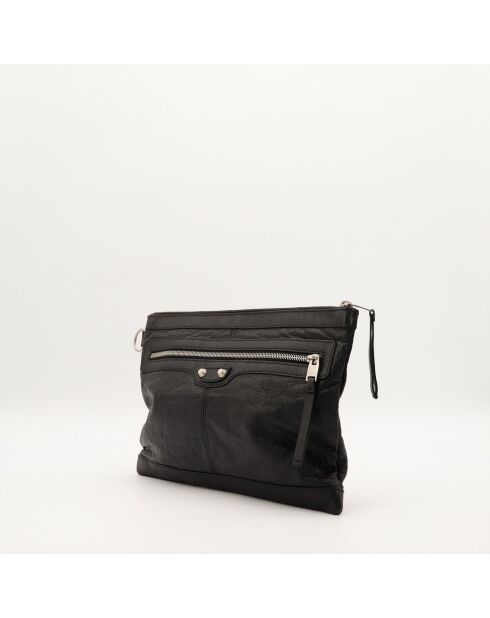 Pochette en cuir City noir - 38 x 25 x 2 cm