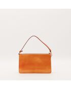 Pochette en cuir Vernis Lexington marron - 20 x 12 x 4 cm