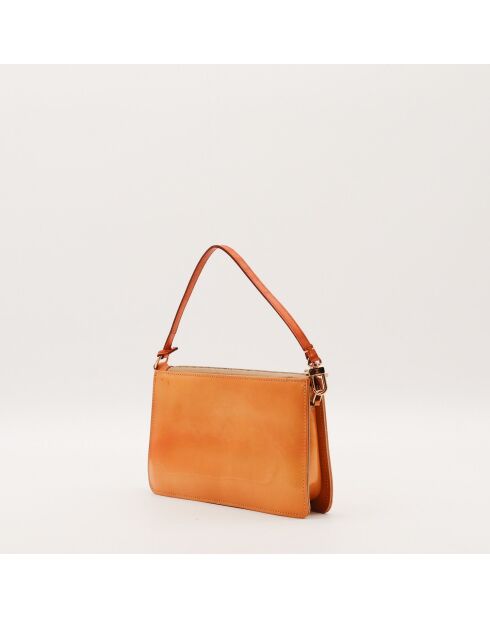 Pochette en cuir Vernis Lexington marron - 20 x 12 x 4 cm