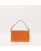 Pochette en cuir Vernis Lexington marron - 20 x 12 x 4 cm