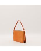 Pochette en cuir Vernis Lexington marron - 20 x 12 x 4 cm
