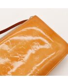 Pochette en cuir Vernis Lexington marron - 20 x 12 x 4 cm