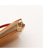 Pochette en cuir Vernis Lexington marron - 20 x 12 x 4 cm