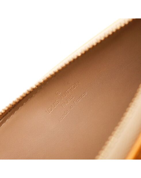 Pochette en cuir Vernis Lexington marron - 20 x 12 x 4 cm
