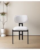 Set van 2 stoelen Muriz gebroken wit/zwart - l.43 cm x H. 83 cm x D. 47,5 cm