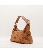 Sac en cuir Hobo Jockey camel - 46 x 25 x 13 cm