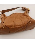 Sac en cuir Hobo Jockey camel - 46 x 25 x 13 cm