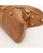 Sac en cuir Hobo Jockey camel - 46 x 25 x 13 cm