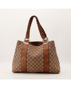 Tote bag Bambou marron - 36 x 28 x 14 cm