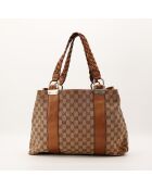 Tote bag Bambou marron - 36 x 28 x 14 cm