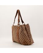 Tote bag Bambou marron - 36 x 28 x 14 cm