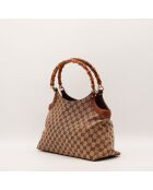Sac Hobo Bambou marron - 38 x 27 x 14 cm