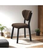 Bruine stoel Elma - l.47 cm x H. 85 cm x D. 45 cm