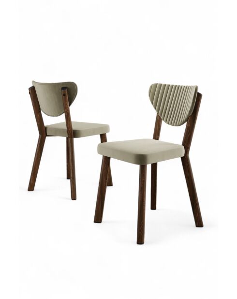 Set van 4 stoelen Arfe crèmebruin - l.45 cm x H. 86 cm x D. 46 cm