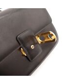 Sac en cuir Triomphe Vintage noir - 24 x 17 x 7 cm