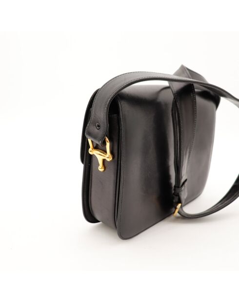 Sac en cuir Triomphe Vintage noir - 24 x 17 x 7 cm