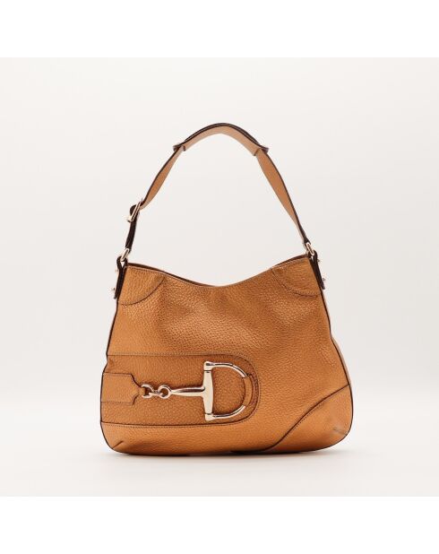 Sac en cuir Jackie Hasler doré - 36 x 28 x 5 cm