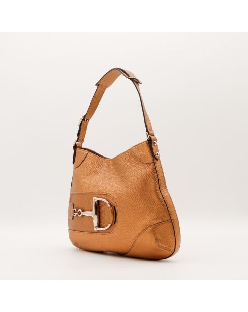 Sac en cuir Jackie Hasler doré - 36 x 28 x 5 cm