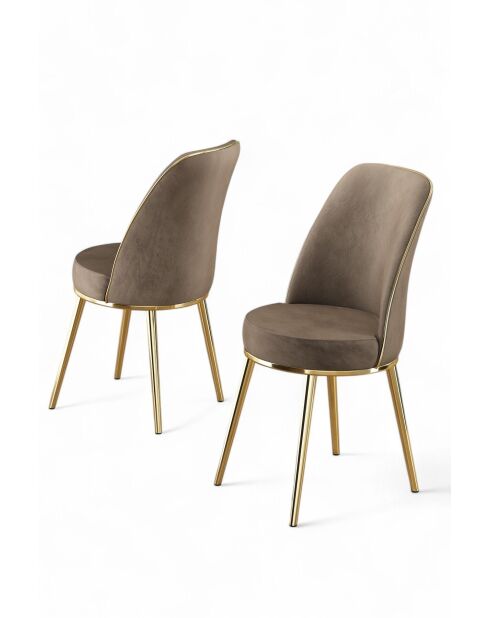 Set van 2 gouden Pefa Cappuccinostoelen - l.45 cm x H. 91 cm x D. 42 cm