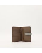 Portefeuille en cuir bicolore - 10 x 14 x 2 cm