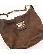 Sac en cuir Mama marron - 29 x 26 x 16 cm